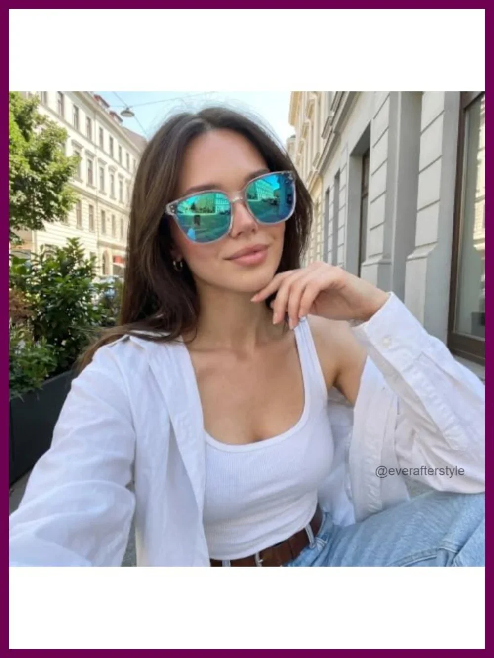 Women's Oversized Cat Eye Sunglasses Polarized UV400 Protection